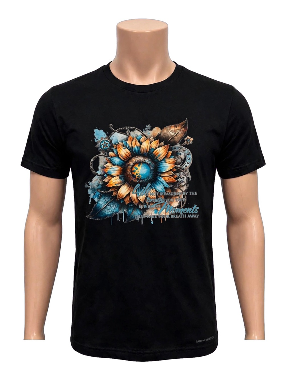 Inspirational saying white sunflower shirt